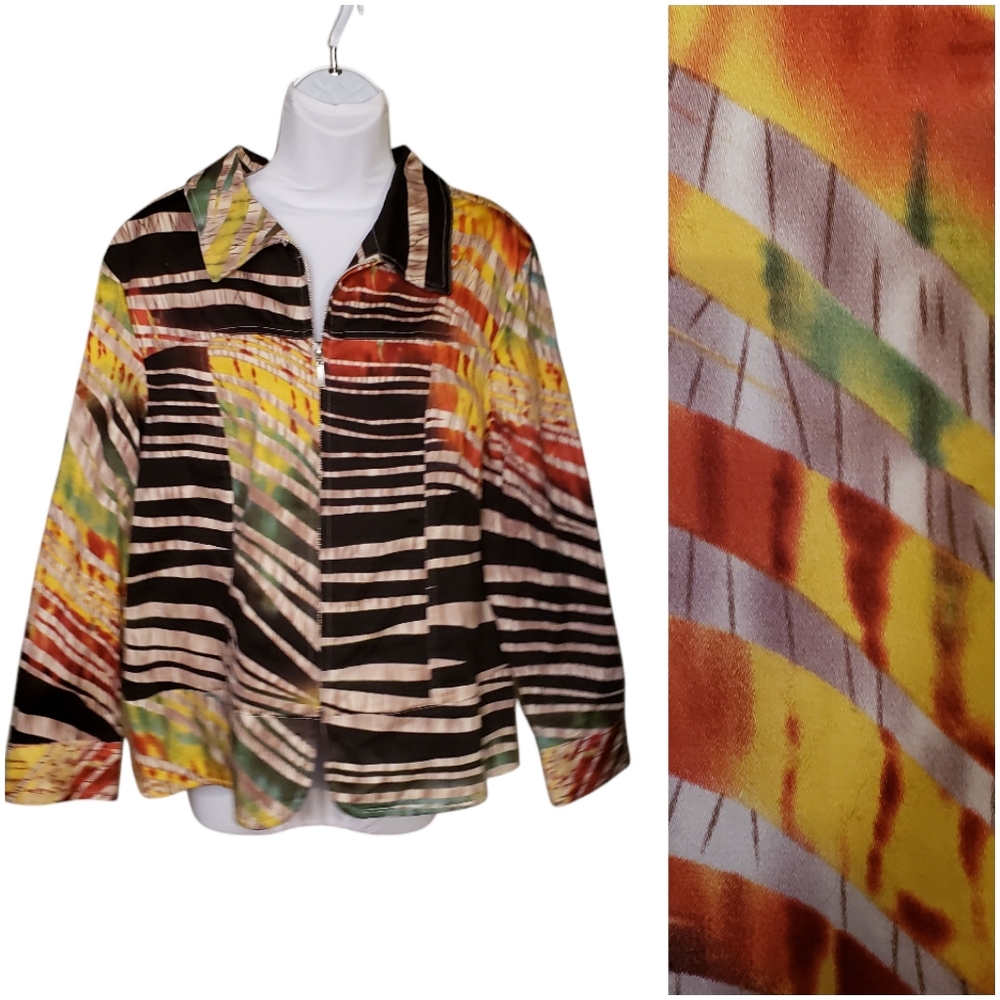 DRAPERS & DAMONS colorful animal print jacket